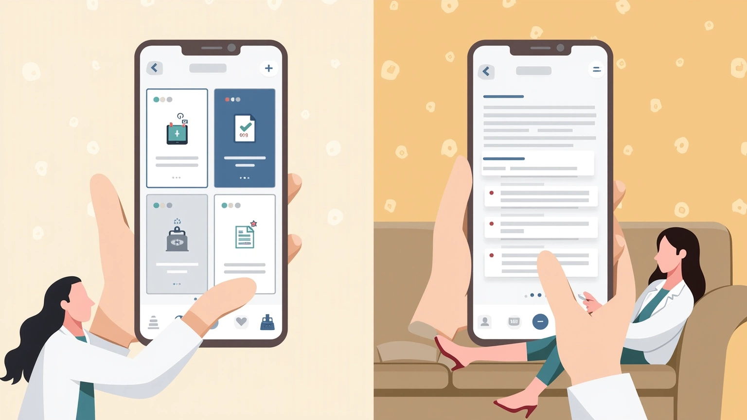 Phone showing MyChart patient portal interface and AI Doctor Notes visit summary