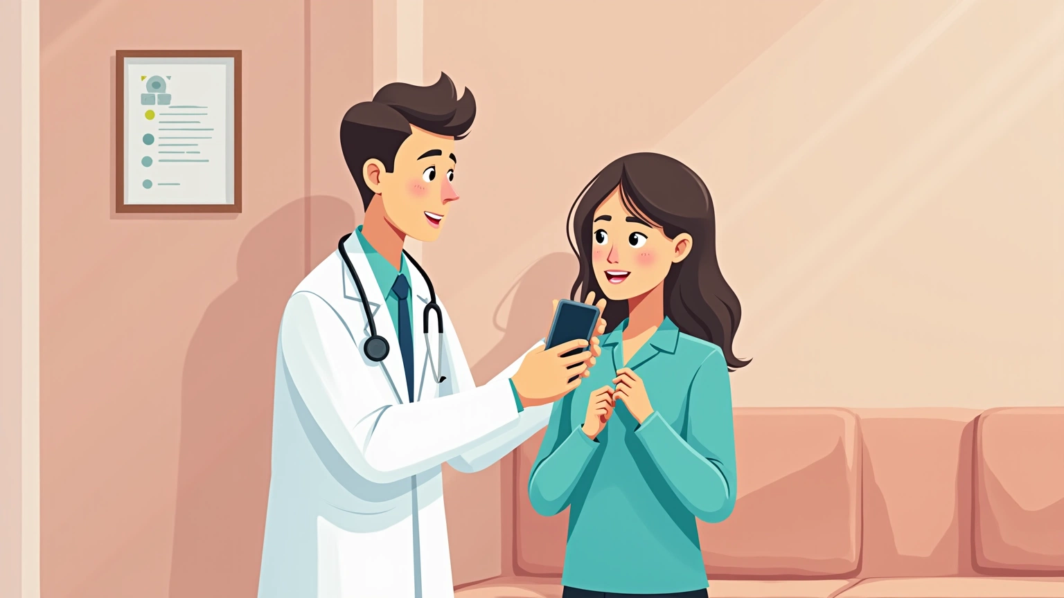 Person using a phone to review and clarify doctor visit instructions at home