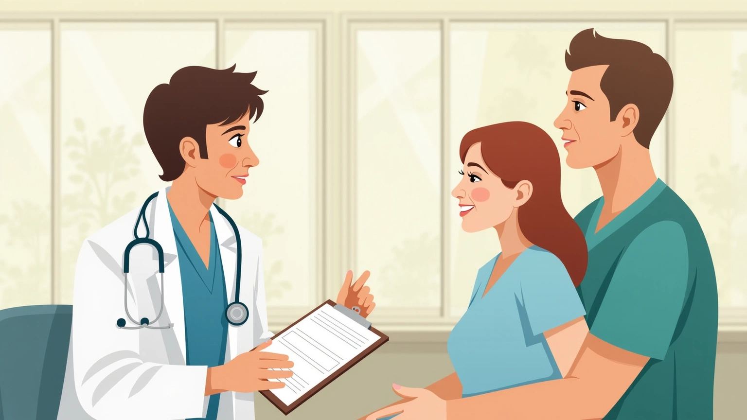 Family caregiver reviewing shared doctor visit notes on a tablet in a home setting