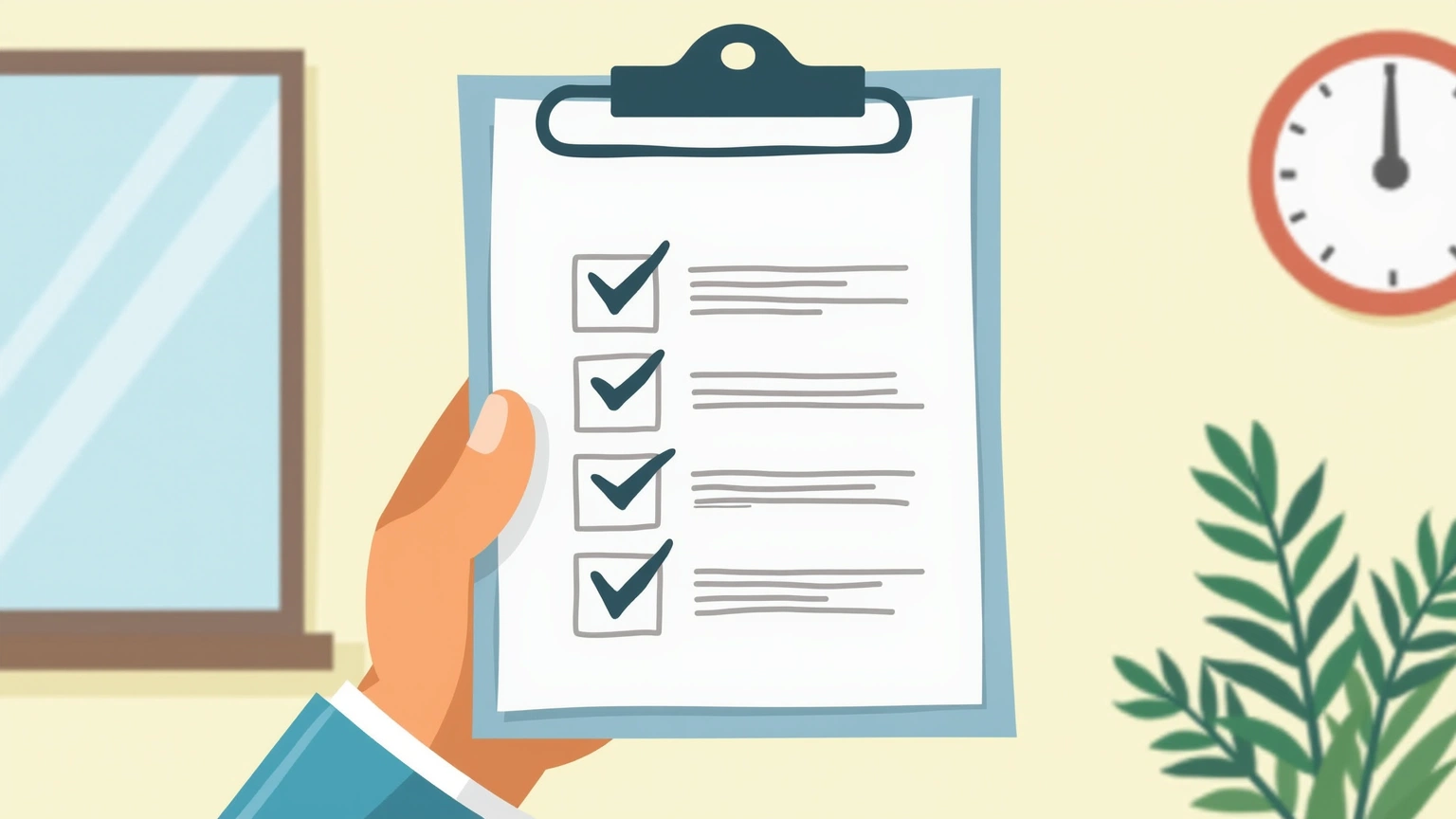 Person with a checklist and phone preparing symptoms before a doctor visit